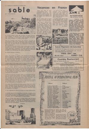 Le Soleil de Colombie, July 12, 1974, page 8