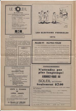 Le Soleil de Colombie, June 21, 1974, page 2