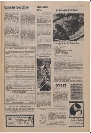 Le Soleil de Colombie, June 14, 1974, page 13