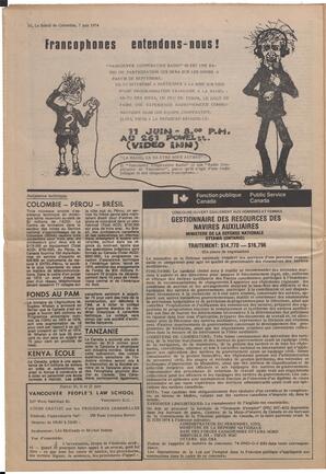 Le Soleil de Colombie, June 7, 1974, page 14