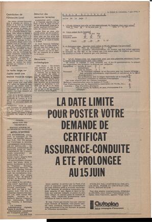 Le Soleil de Colombie, June 7, 1974, page 13