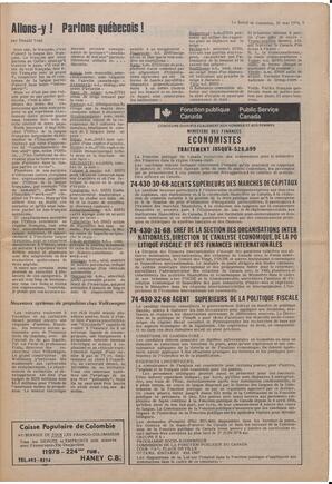 Le Soleil de Colombie, May 31, 1974, page 5