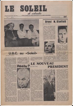 Le Soleil de Colombie, May 31, 1974, page 1