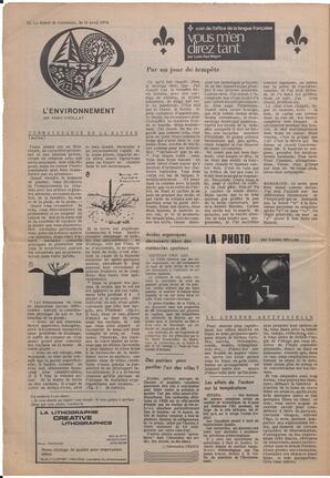 Le Soleil de Colombie, April 12, 1974, page 12