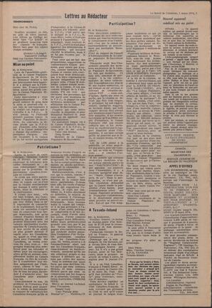 Le Soleil de Colombie, March 1, 1974, page 5