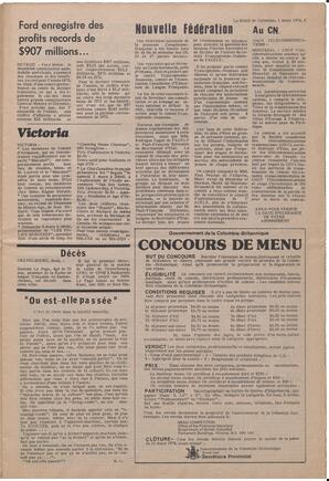 Le Soleil de Colombie, March 1, 1974, page 3