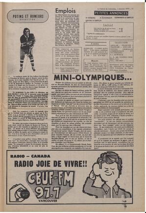 Le Soleil de Colombie, February 1, 1974, page 15