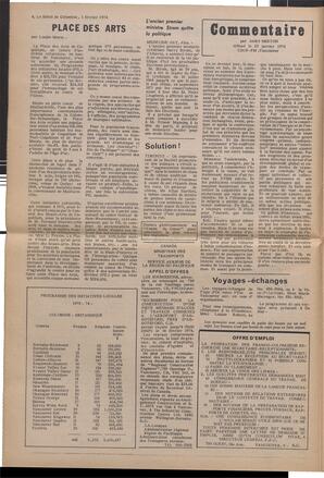 Le Soleil de Colombie, February 1, 1974, page 4