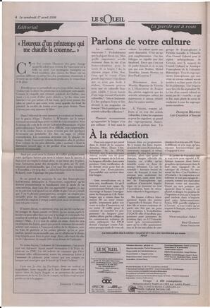Le Soleil de Colombie-Britannique, April 17, 1998, page 4