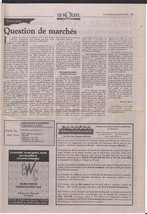 Le Soleil de Colombie-Britannique, April 10, 1998, page 25