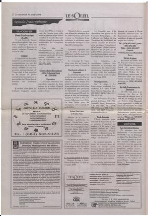 Le Soleil de Colombie-Britannique, April 10, 1998, page 2