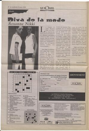 Le Soleil de Colombie-Britannique, March 20, 1998, page 2