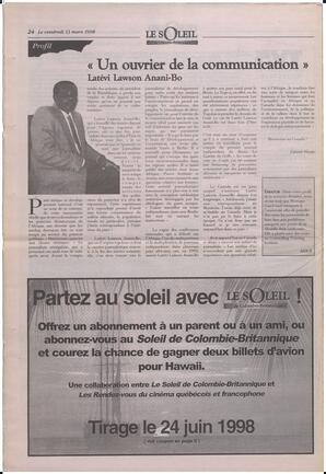 Le Soleil de Colombie-Britannique, March 13, 1998, page 24