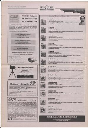 Le Soleil de Colombie-Britannique, March 13, 1998, page 18