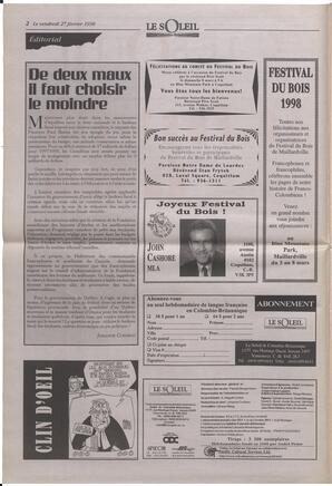 Le Soleil de Colombie-Britannique, February 27, 1998, page 2