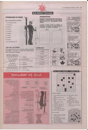 Le Soleil de Colombie-Britannique, February 27, 1998, page 13