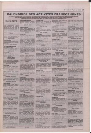 Le Soleil de Colombie-Britannique, February 27, 1998, page 11