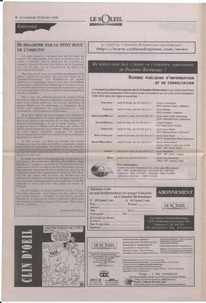 Le Soleil de Colombie-Britannique, February 20, 1998, page 4