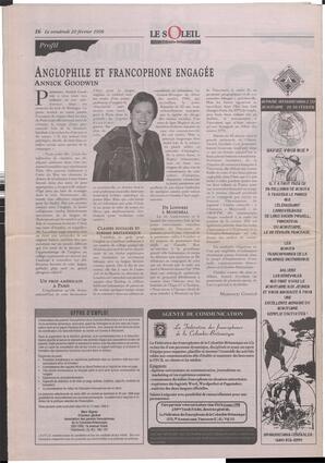 Le Soleil de Colombie-Britannique, February 20, 1998, page 16