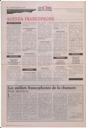 Le Soleil de Colombie-Britannique, February 13, 1998, page 8