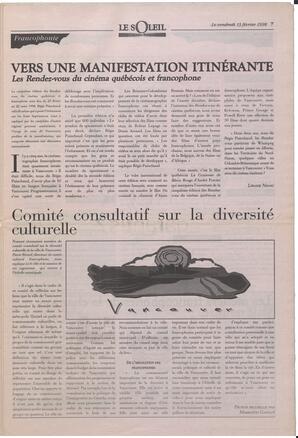 Le Soleil de Colombie-Britannique, February 13, 1998, page 7
