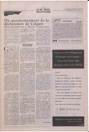 Le Soleil de Colombie-Britannique, February 13, 1998, page 5