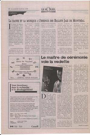 Le Soleil de Colombie-Britannique, February 13, 1998, page 12