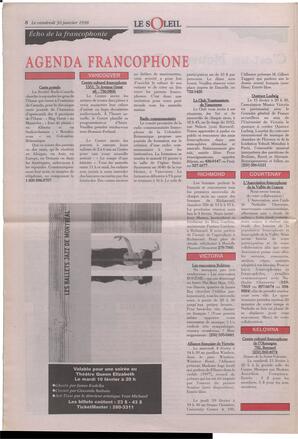 Le Soleil de Colombie-Britannique, January 30, 1998, page 8