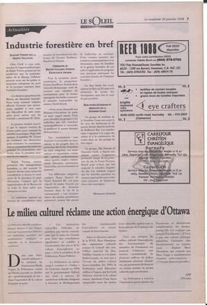 Le Soleil de Colombie-Britannique, January 30, 1998, page 5