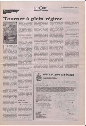 Le Soleil de Colombie-Britannique, January 23, 1998, page 7