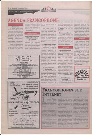 Le Soleil de Colombie-Britannique, January 16, 1998, page 8