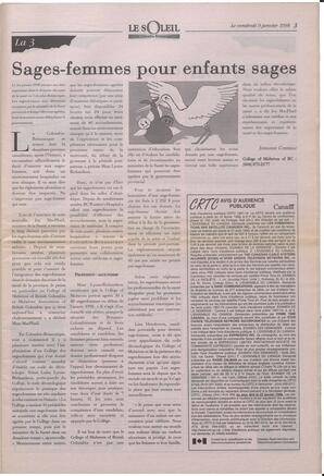 Le Soleil de Colombie-Britannique, January 9, 1998, page 3