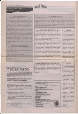 Le Soleil de Colombie-Britannique, December 19, 1997, page 8