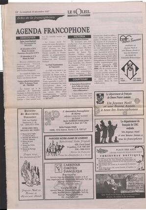 Le Soleil de Colombie-Britannique, December 19, 1997, page 16