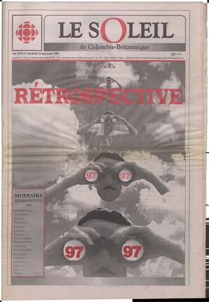 Le Soleil de Colombie-Britannique, December 19, 1997, page 1