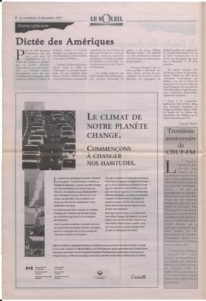 Le Soleil de Colombie-Britannique, December 12, 1997, page 6