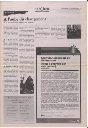 Le Soleil de Colombie-Britannique, December 12, 1997, page 5