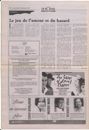 Le Soleil de Colombie-Britannique, December 12, 1997, page 12