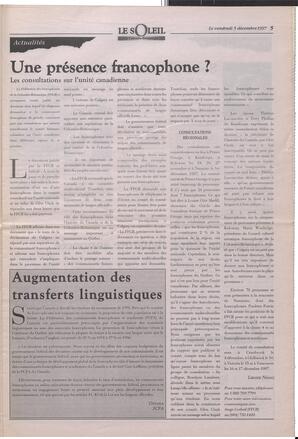 Le Soleil de Colombie-Britannique, December 5, 1997, page 5