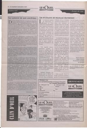 Le Soleil de Colombie-Britannique, December 5, 1997, page 4
