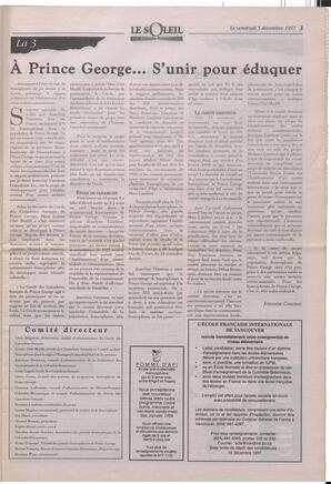 Le Soleil de Colombie-Britannique, December 5, 1997, page 3