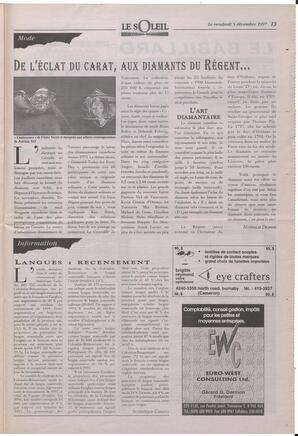Le Soleil de Colombie-Britannique, December 5, 1997, page 13