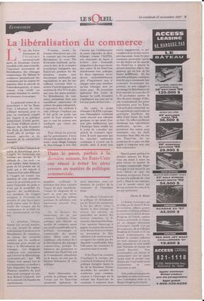 Le Soleil de Colombie-Britannique, November 21, 1997, page 9