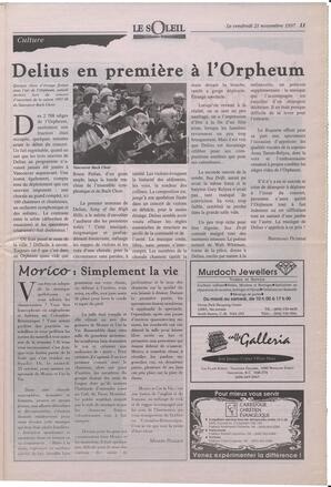 Le Soleil de Colombie-Britannique, November 21, 1997, page 11