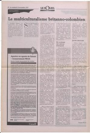 Le Soleil de Colombie-Britannique, November 14, 1997, page 6
