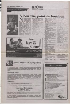 Le Soleil de Colombie-Britannique, November 14, 1997, page 2