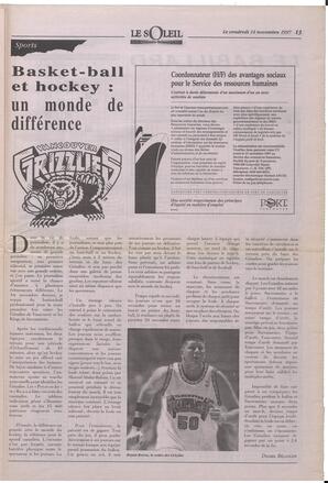 Le Soleil de Colombie-Britannique, November 14, 1997, page 13