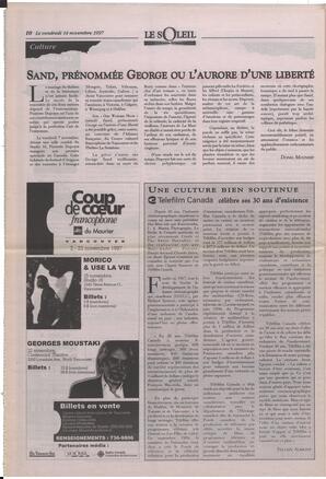 Le Soleil de Colombie-Britannique, November 14, 1997, page 10