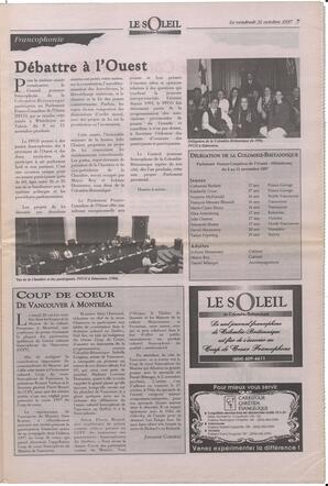 Le Soleil de Colombie-Britannique, October 31, 1997, page 7