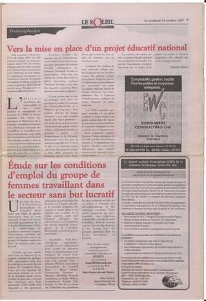 Le Soleil de Colombie-Britannique, October 24, 1997, page 7